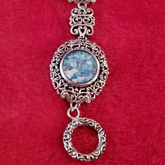 ORNATE ROMAN GLASS TOGGLE BRACELET - Picture 4 of 8